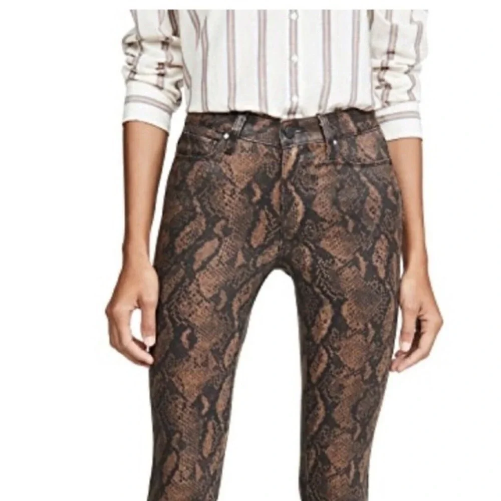 Msrp $239 PAIGE‎ HOXTON ULTRA SKINNY COATED SNAKE HIGH WAIST JEANS SIZE 30